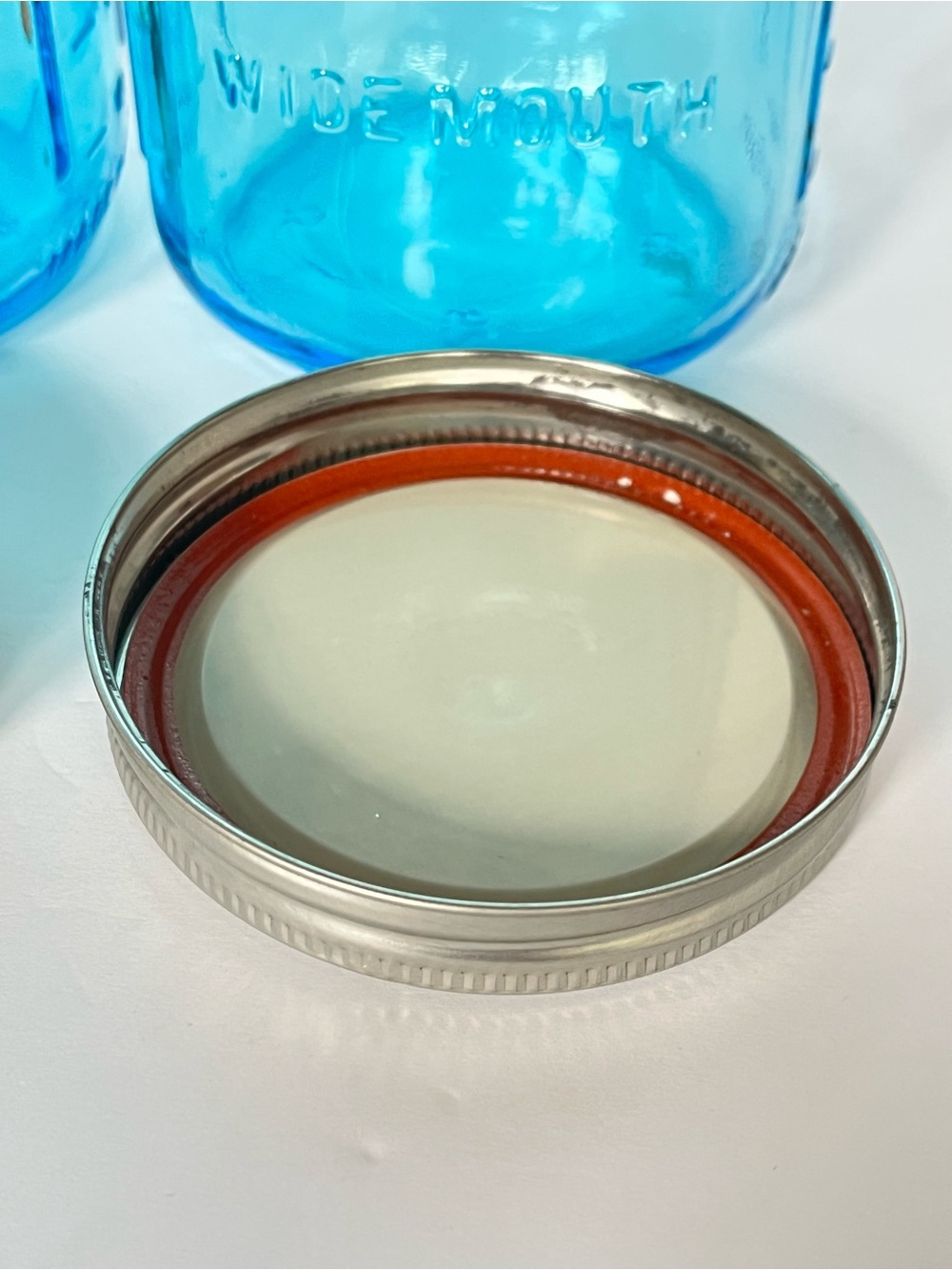 Blue Glass Ball Jars 32 oz with Lids, Wide Mouth Collector’s Edition - Picture 11 of 15